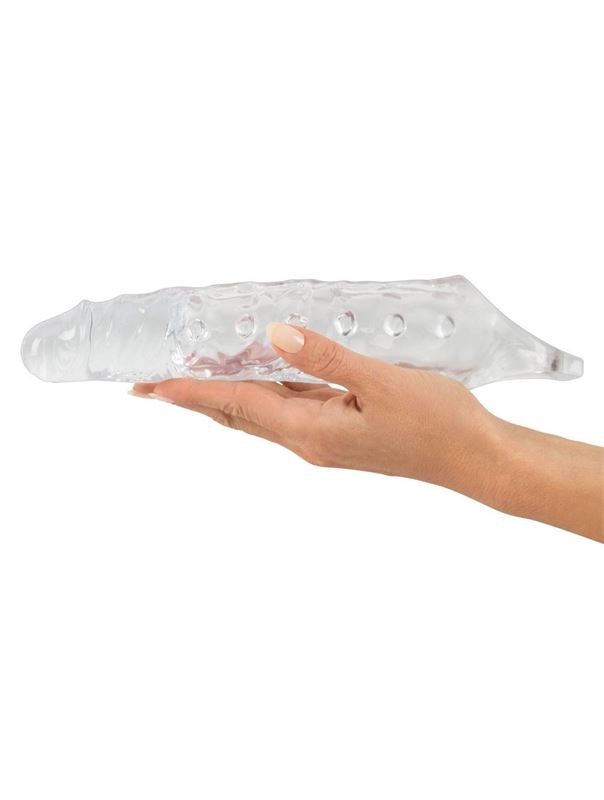 Закрытая насадка на пенис Crystal Skin Penis Sleeve (27,8 см)