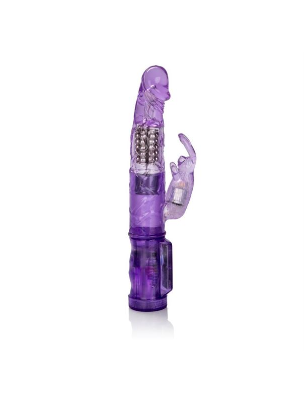 Фиолетовый вибромассажер Petite Jack Rabbit (24 см)