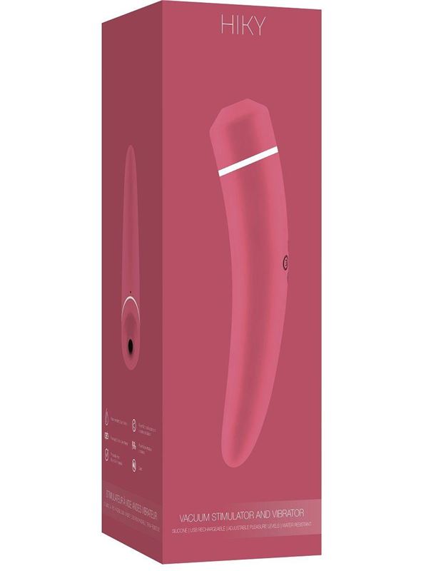 Розовый вакуумный клиторальный вибромассажер Personal vibrator HIKY