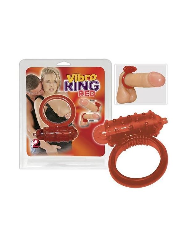 Красное эрекционное виброкольцо Vibro Ring Red