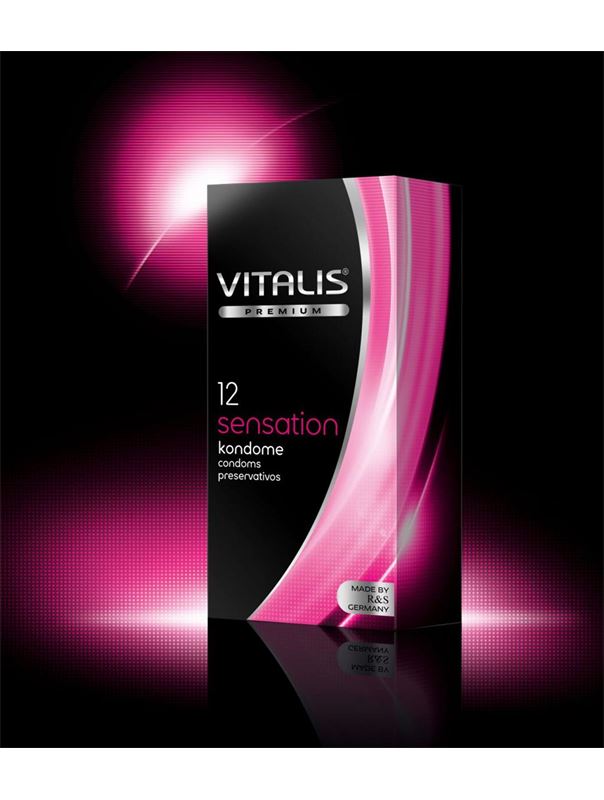 Презервативы VITALIS premium №12 Sensation с пупырышками и кольцами (12 шт)