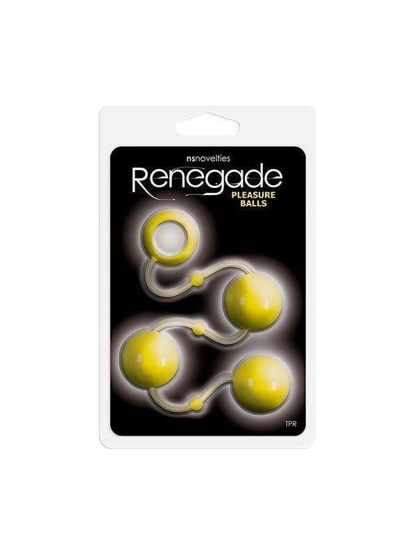Желтые анальные шарики Renegade Pleasure Balls