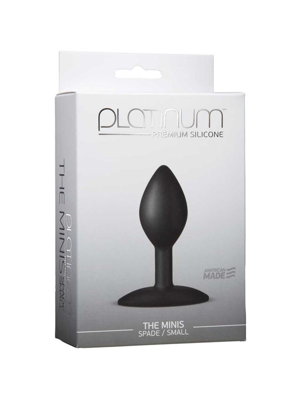 Черная анальная пробка Platinum Premium Silicone - The Minis Spade Small - Black S