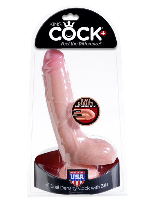 Фаллоимитатор с мошонкой Dual Density 8 Cock - 20,3 см.