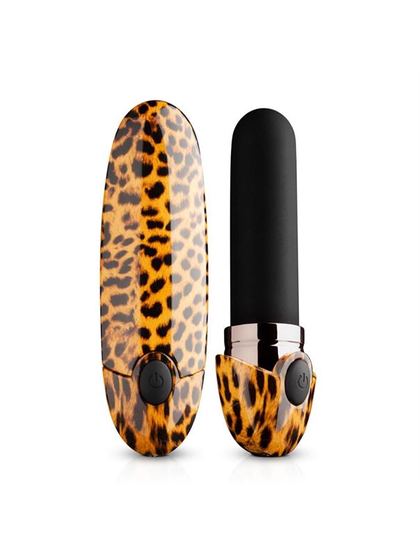 Леопардовый вибратор помада Asha Lipstick Vibrator (10 см)