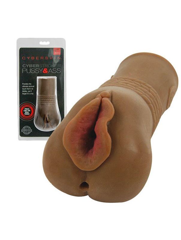 Ручной мастурбатор-мулатка с вагиной и анусом CyberStroker Pussy and Ass