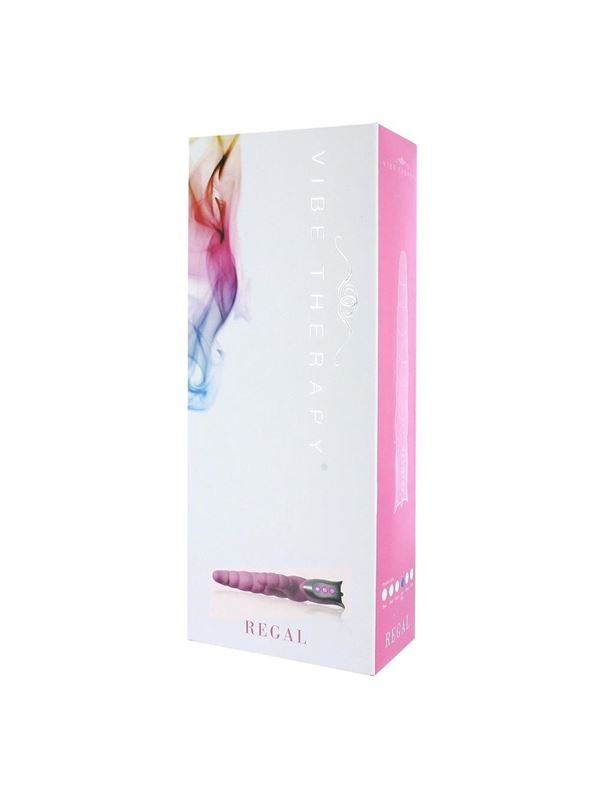 Розовый вибратор VIBE THERAPY REGAL с клиторальным отростком (26,5 см)