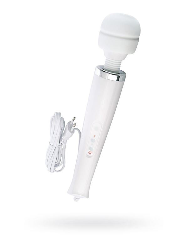 Работающий от сети, белый вибратор Super massager - 32 см.