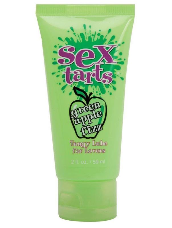 Оральный лубрикант с ароматом зеленого яблока Sex Tarts Lube - 59 мл.