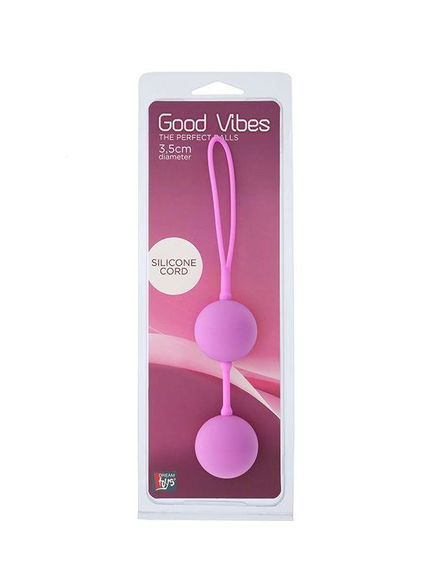 Розовые вагинальные шарики на силиконовой связке GOOD VIBES THE PERFECT BALLS