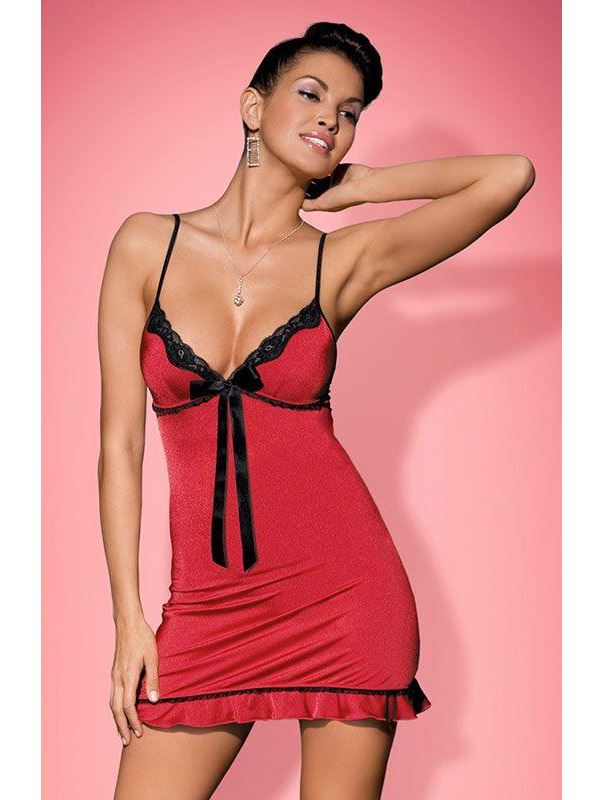 Эластичный беби-долл с игривым бантом Calypso Chemise