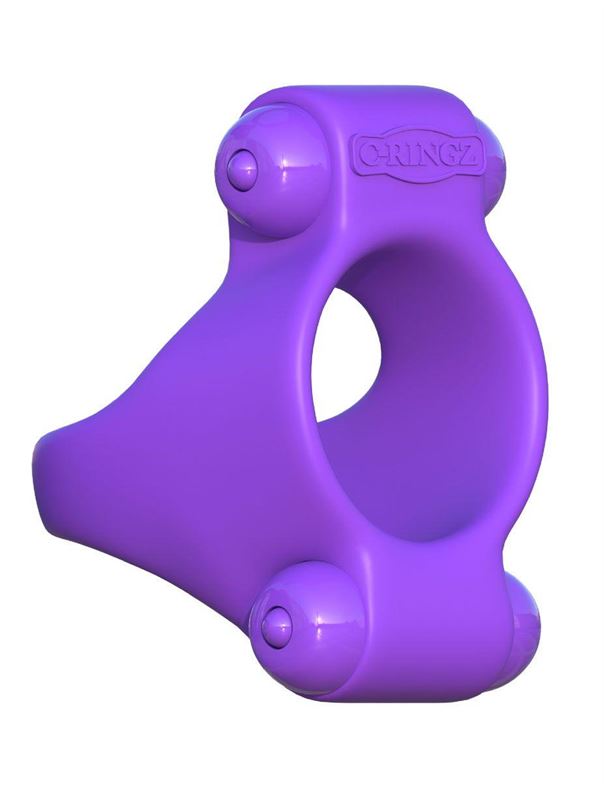 Эрекционное кольцо с двумя виброэлементами Squeeze Play Couples Ring