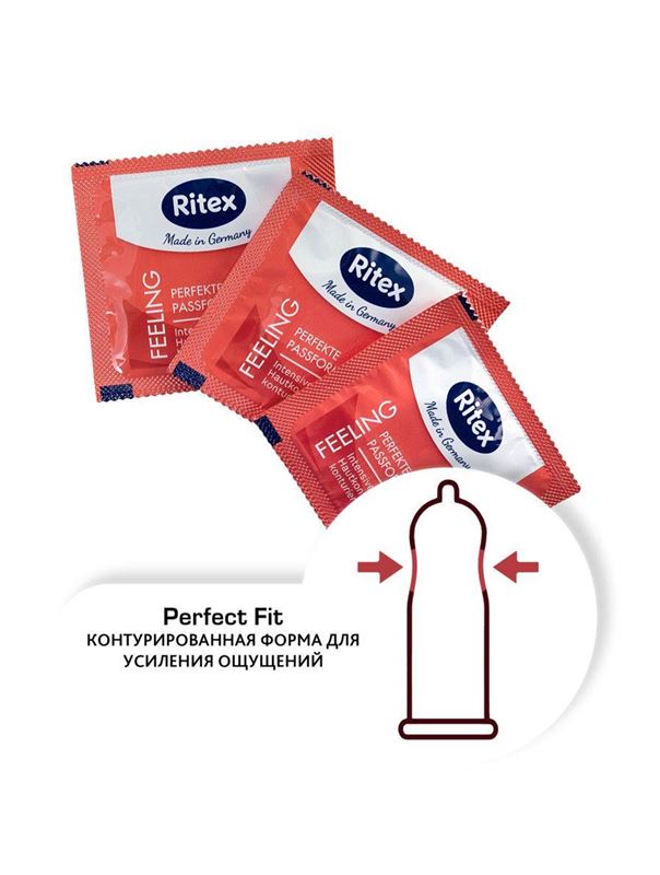 Презервативы анатомической формы с накопителем RITEX PERFECT FIT (8 шт)