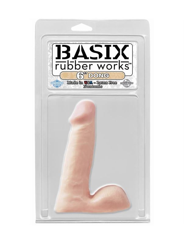 Небольшой фаллоимитатор с мошонкой BASIX (15 см)