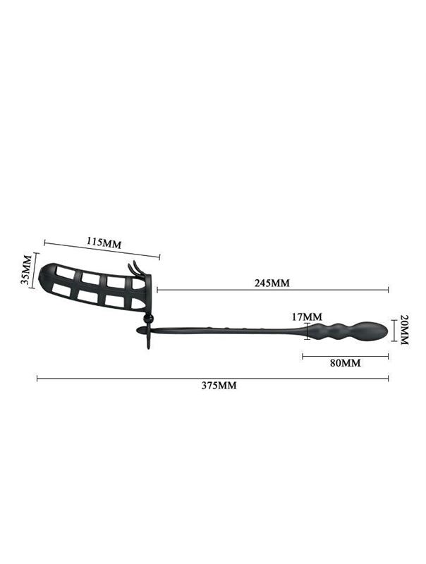 Насадка на пенис со съемным анальным стимулятором Hercules intence anal stimulation
