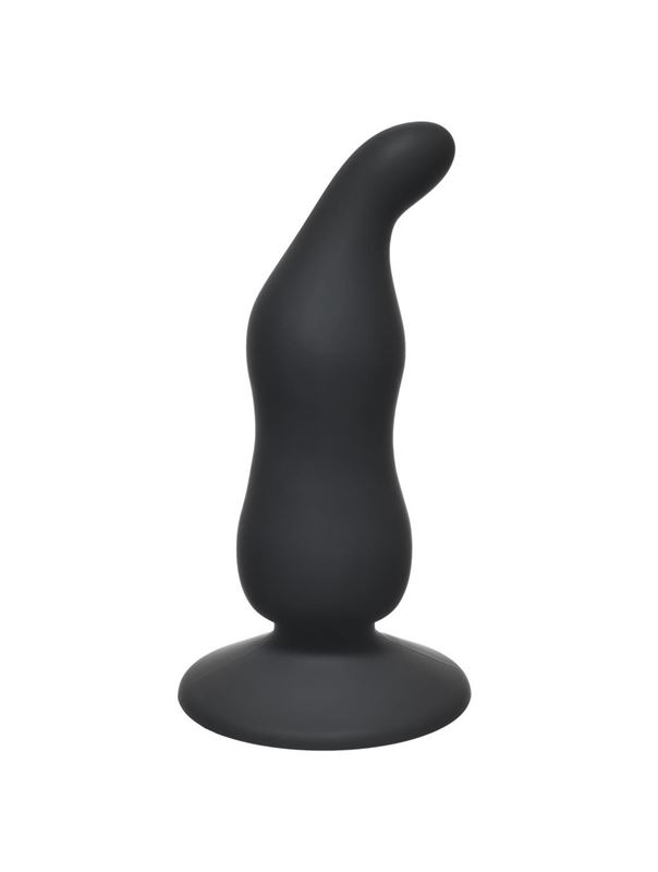 Чёрная анальная пробка Waved Anal Plug Black - 11 см.