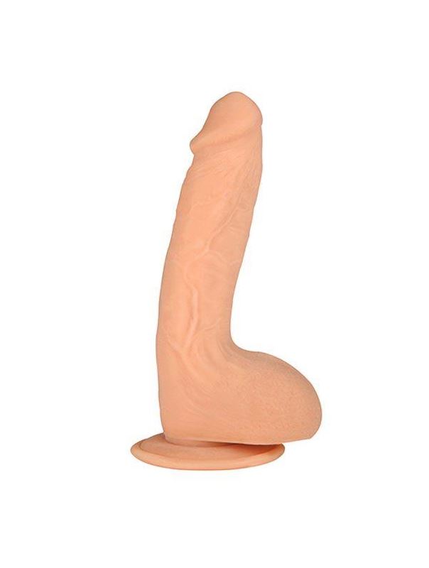 Телесный фаллоимитатор на присоске XSKIN 7 DONG FLESH (18 см)