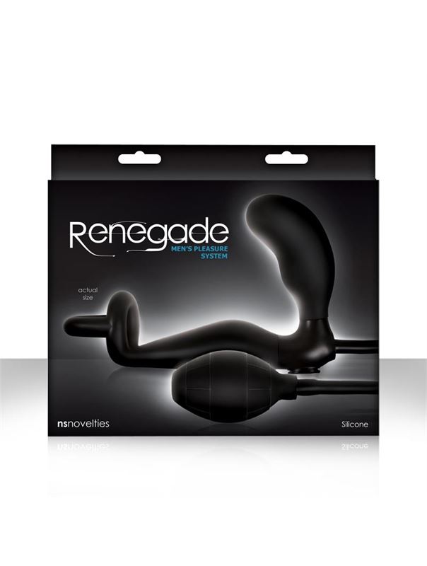 Анальный стимулятор с кольцом на пенис и мошонку Renegade Mens Pleasure System