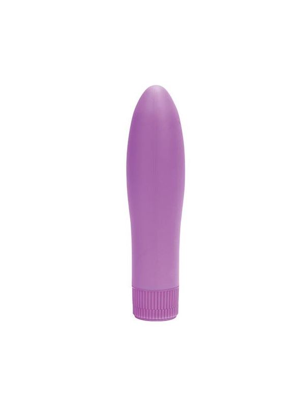 Фиолетовый вибратор SWEET PUSSY IN SILICONE - 13,5 см.