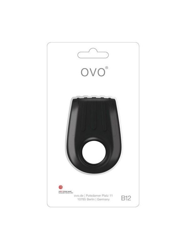 Эрекционное кольцо черное OVO B12