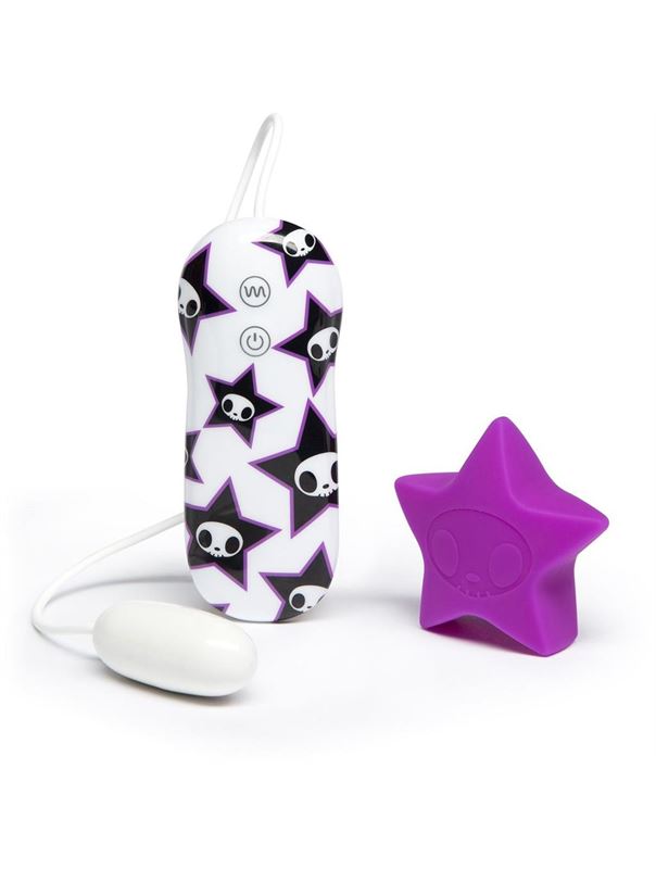 Фиолетовый клиторальный стимулятор-звезда SILICONE PINK STAR CLITORAL VIBRATOR