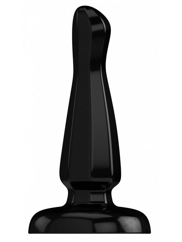 Чёрный анальный стимулятор Bottom Line 6 Model 3 Rubber Black - 15,5 см.