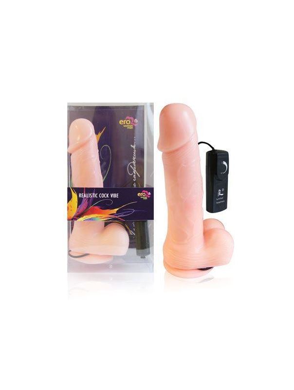 Реалистичный фаллоимитатор с ротацией Realistic Cock Vibe - 18 см.