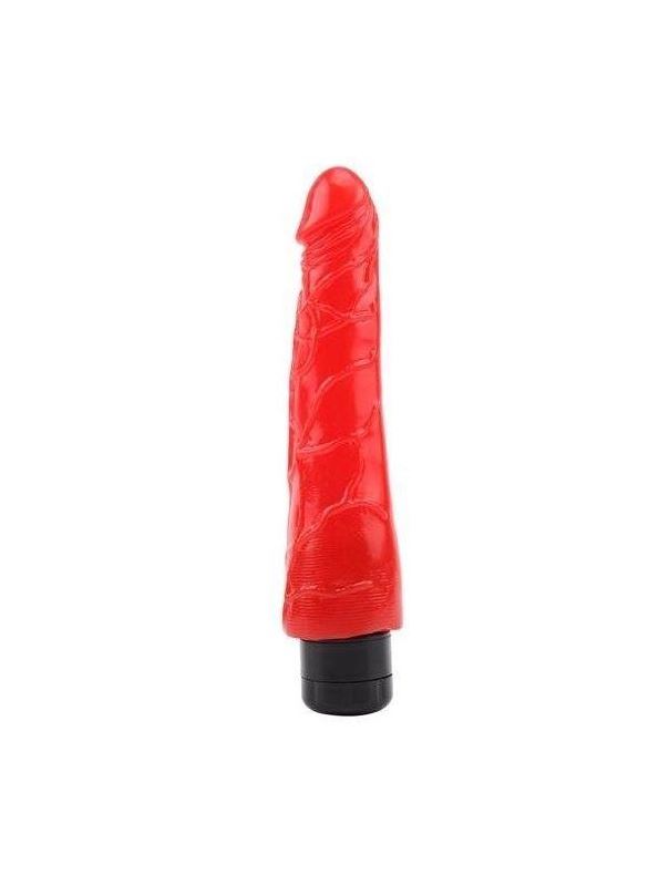 Красный реалистичный вибратор Hot Storm Devilish X3 (23,2 см)