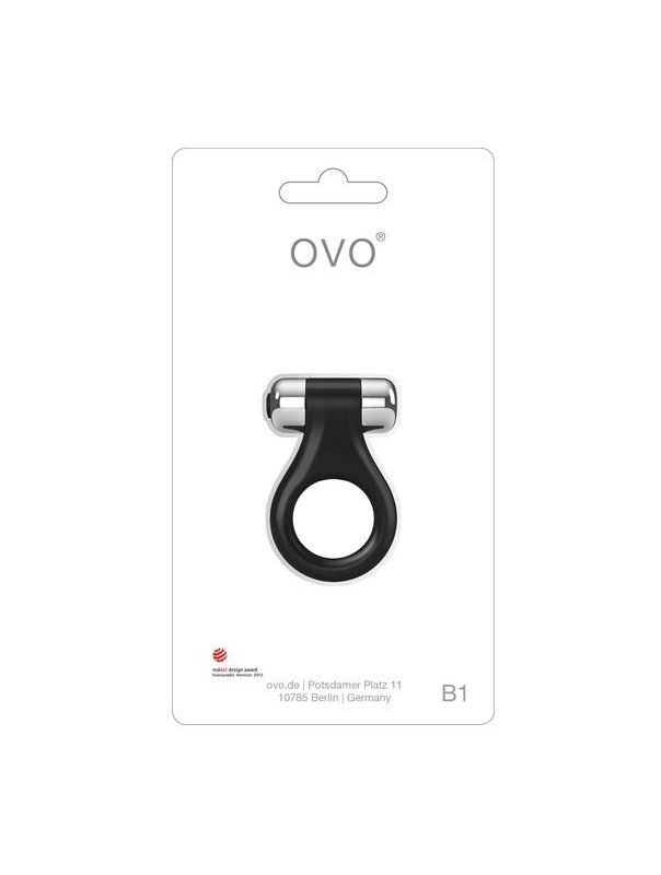 Пластиковое эрекционное кольцо черное OVO B1