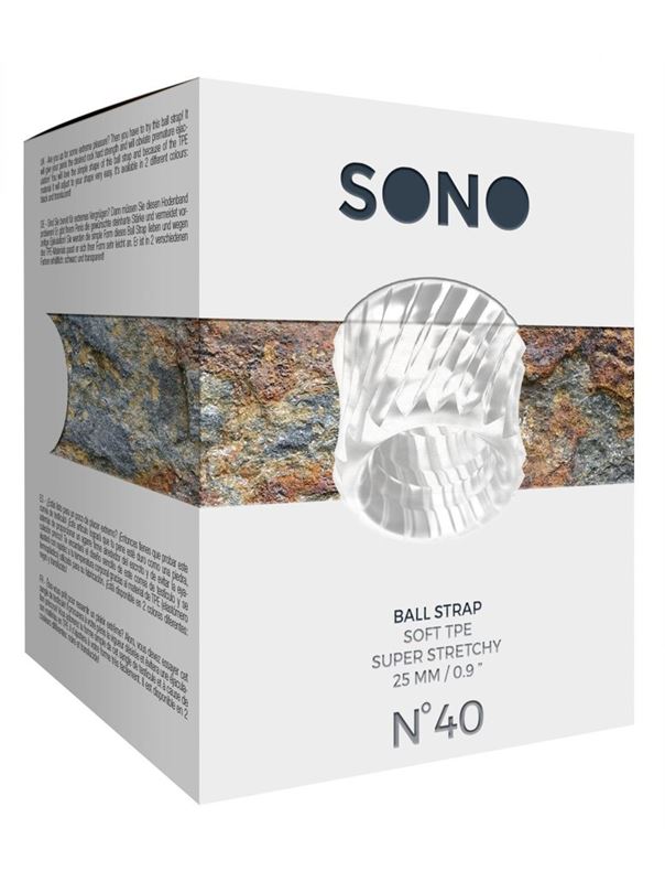 Прозрачное эрекционное кольцо No.40 Ball Strap