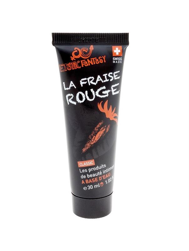 Лубрикант со вкусом клубники Erotic Fantasy La Fraise Rouge - 30 мл.