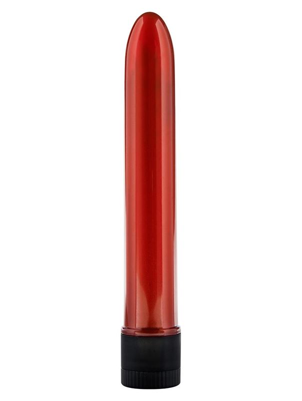 Красный вибратор RETRO ULTRA SLIMLINE (17 см)