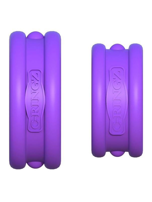 Набор из двух фиолетовых эрекцонных колец Max Width Silicone Rings