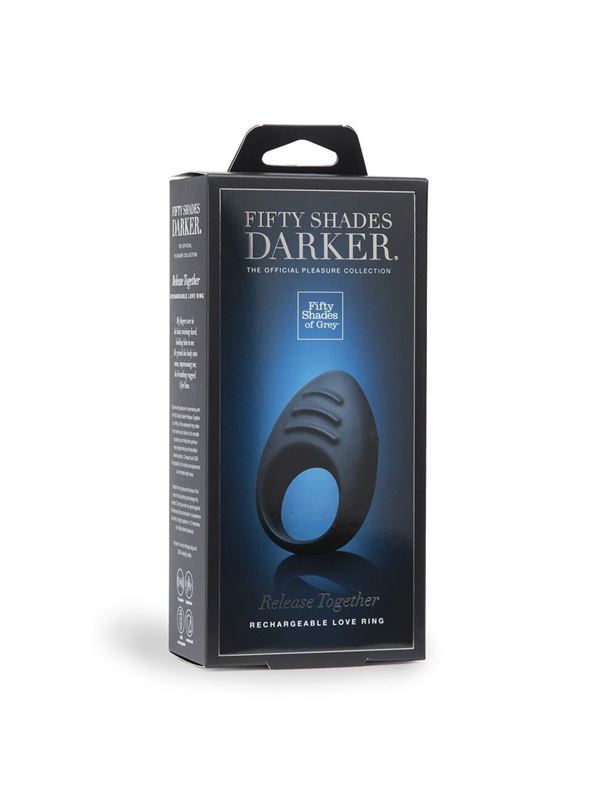 Тёмно-синее эрекционное кольцо DARKER RELEASE TOGETHER LOVE RING