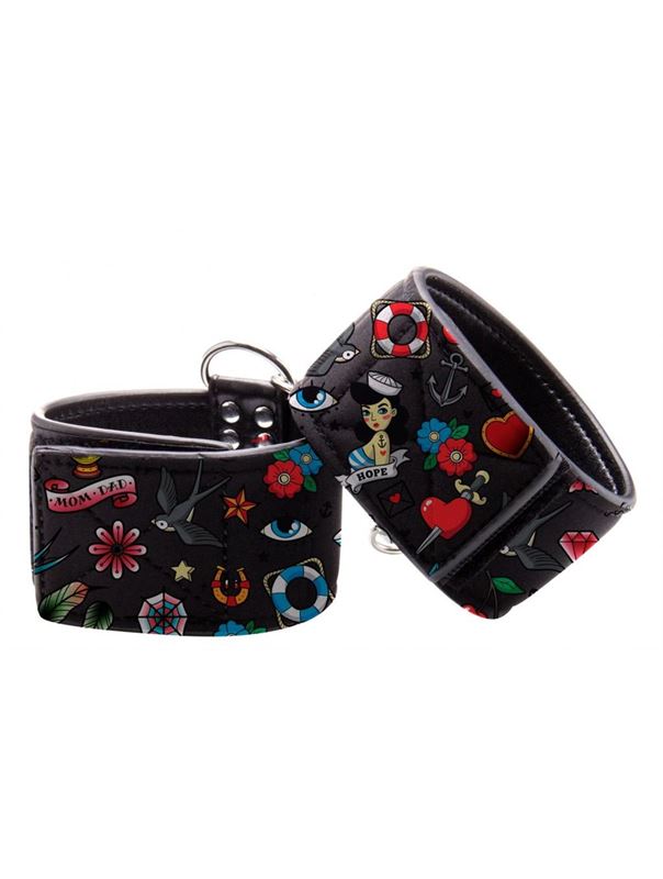Наножники на цепочке Printed Ankle Cuffs Old School Tattoo Style