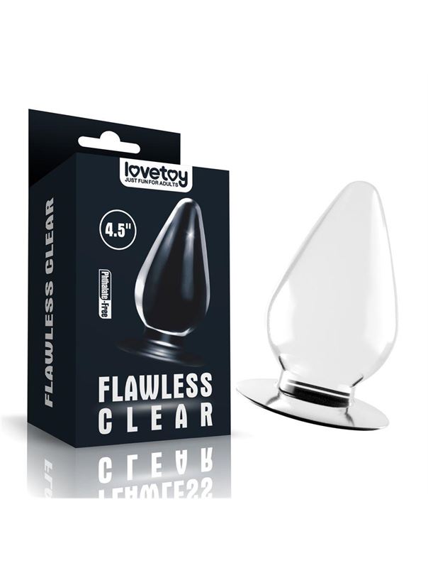 Прозрачная анальная пробка Flawless Clear Anal Plug 4.5" (11,5 см)