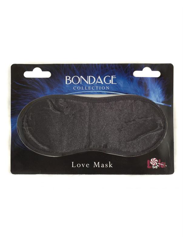 Чёрная маска на глаза BONDAGE LOVE MASK