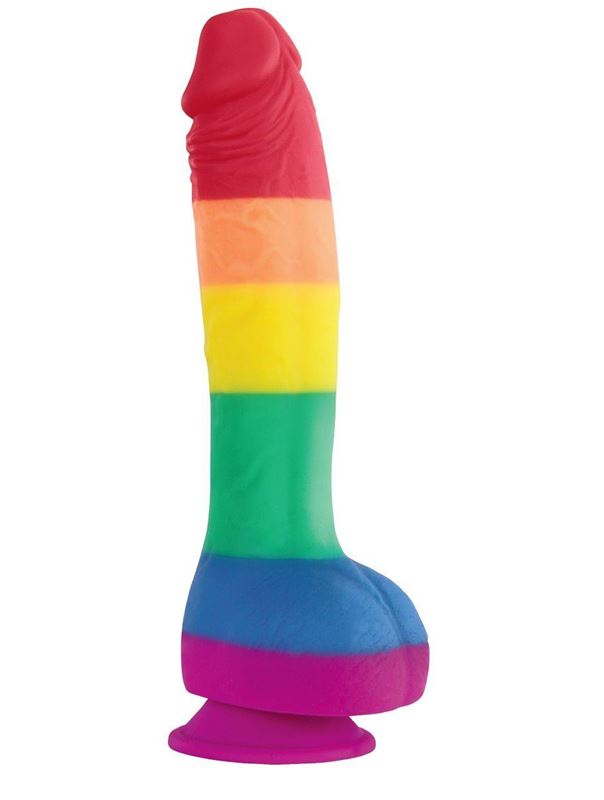 Радужный фаллоимитатор Pride Edition 8 Dildo - 25,4 см.