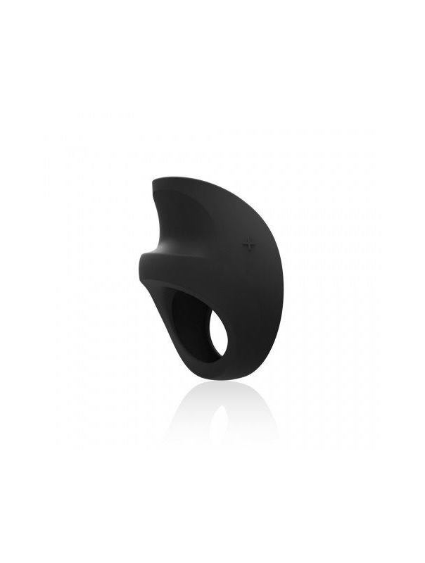 Чёрное эрекционное виброкольцо Pino Black