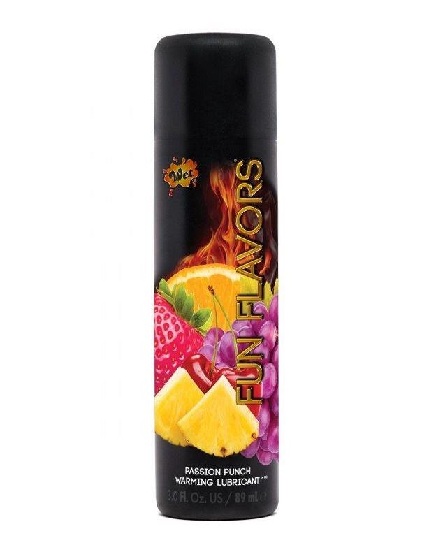 Разогревающий лубрикант Fun Flavors 4-in-1 Passion Punch с ароматом фруктов (89 мл)