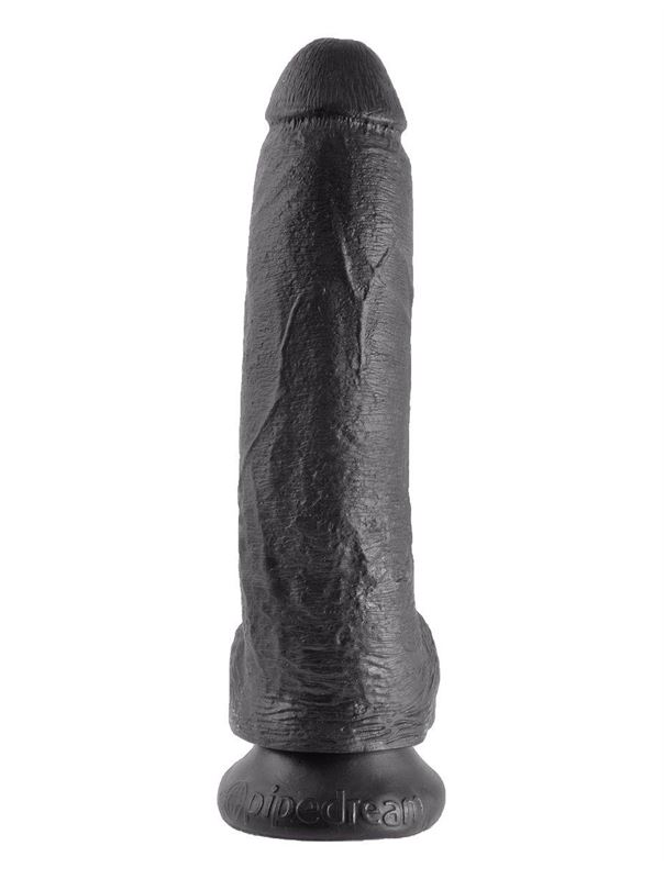 Чёрный фаллоимитатор 9 Cock with Balls - 22,9 см.