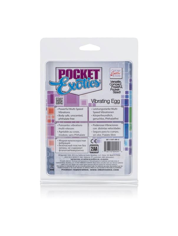 Круглое белое виброяйцо Pocket Exotics Vibrating Egg