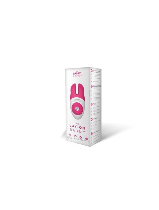 Розовый вибростимулятор с ушками The Lay-on Rabbit