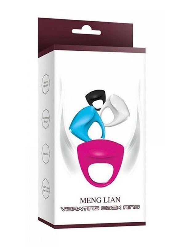 Белое эрекционное кольцо Meng Lian с вибрацией