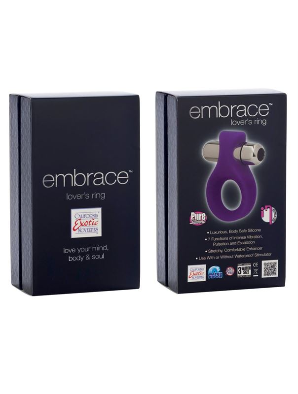 Фиолетовое виброкольцо Embrace Lovers ring