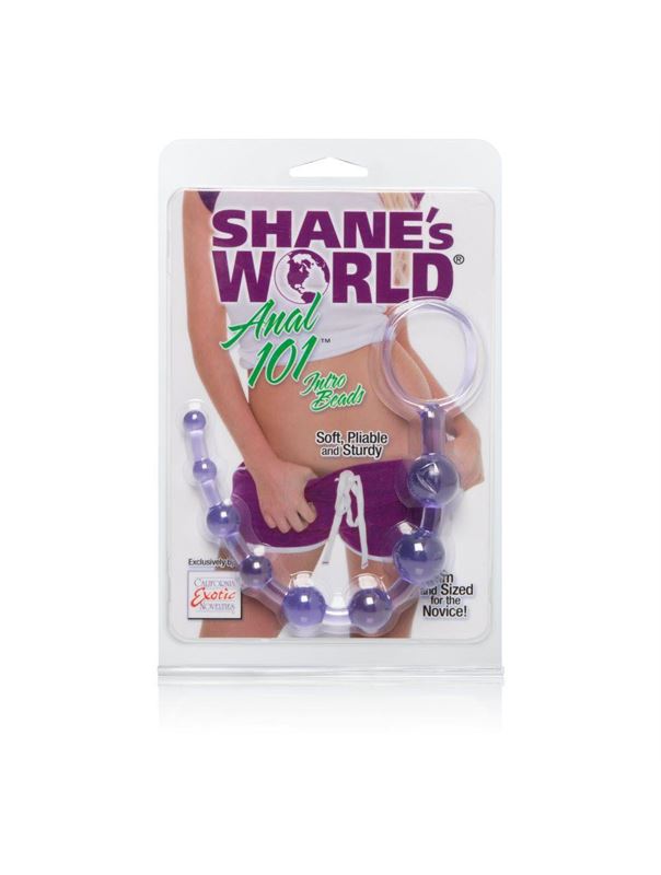 Фиолетовая анальная цепочка SHANEs WORLD (21 см)