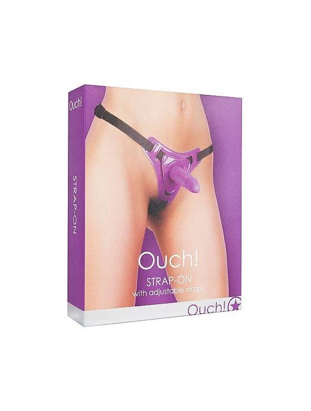 Фиолетовый страпон Strap-On Purple - 11 см.