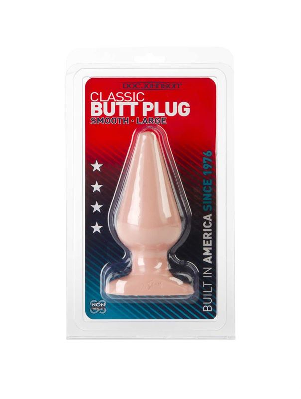 Анальная пробка телесного цвета Butt Plugs Smooth Classic Large (14 см)