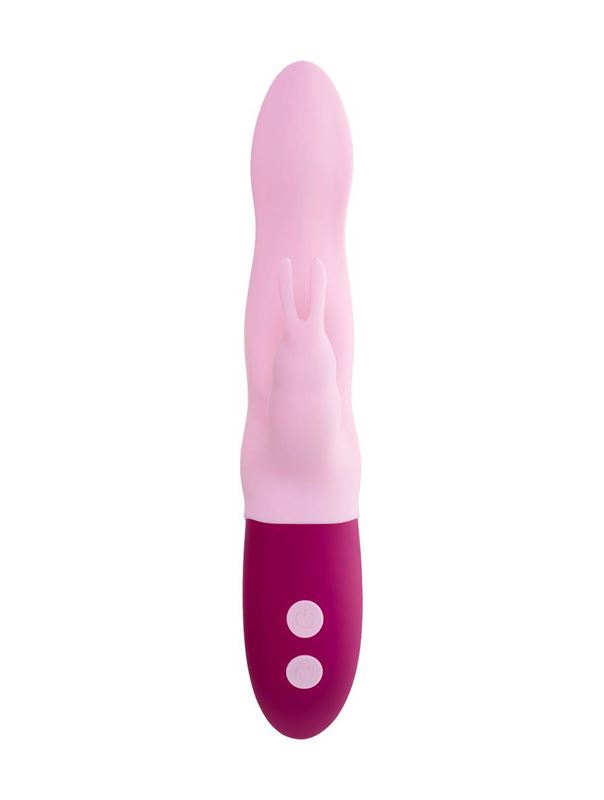 Розовый вибратор кролик Hello Rabbit (24,5 см)