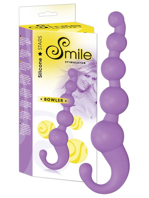 Сиреневый анальный стимулятор Smile Bowler Stimulator - 17 см.